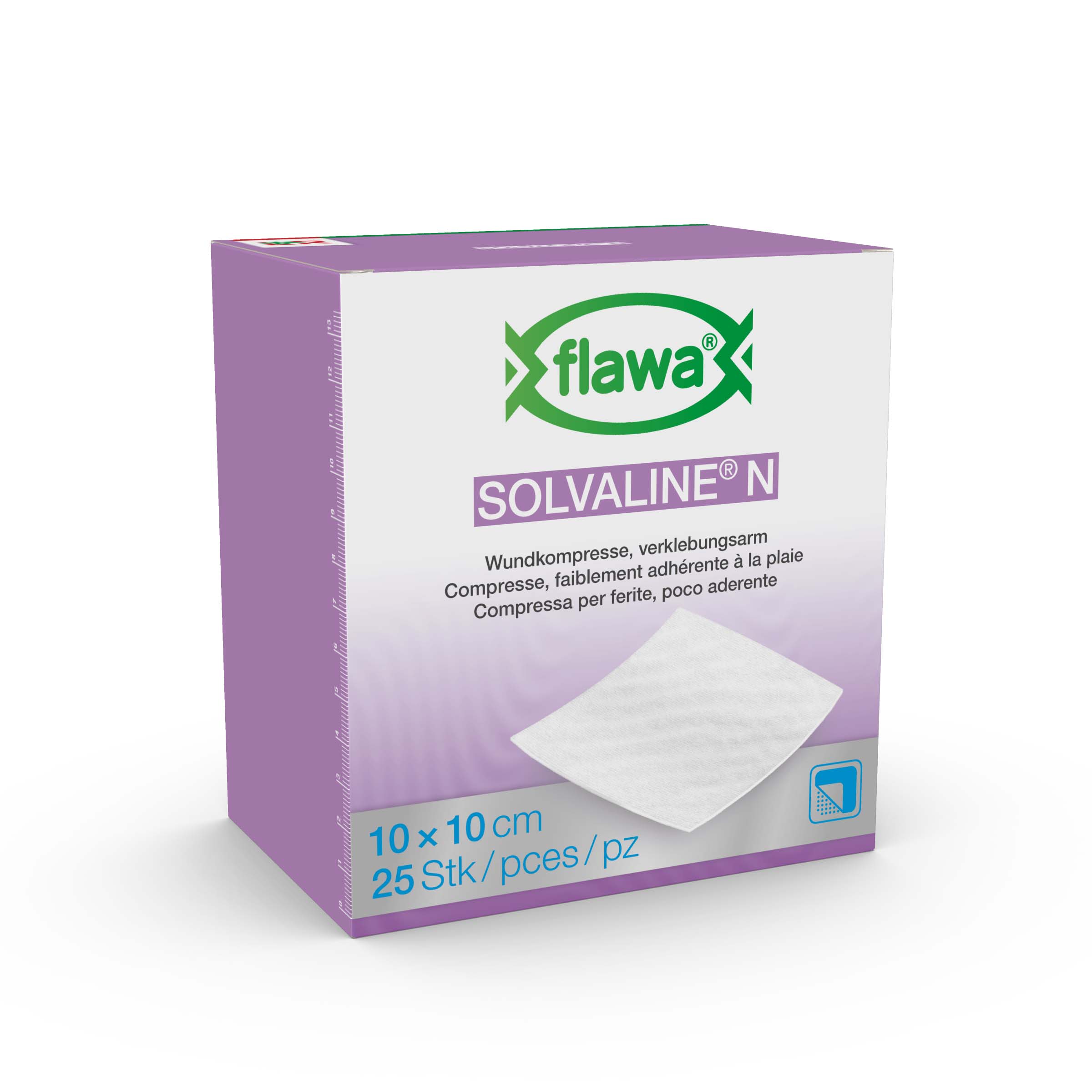 Flawa Solvaline N Kompressen 10x20cm steril 25 Stk