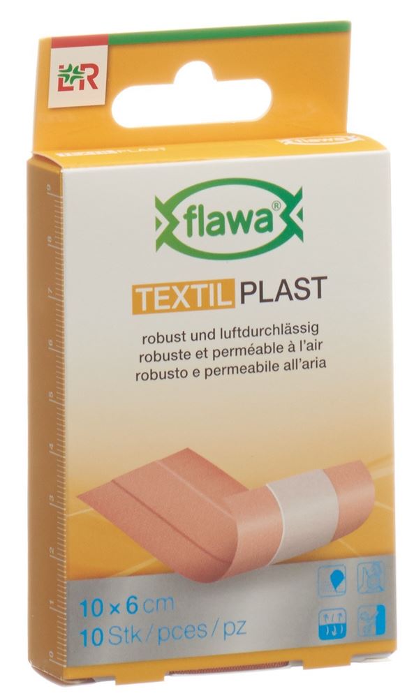 Flawa Textil Plast Schnellverband 6x10cm 10 Stk