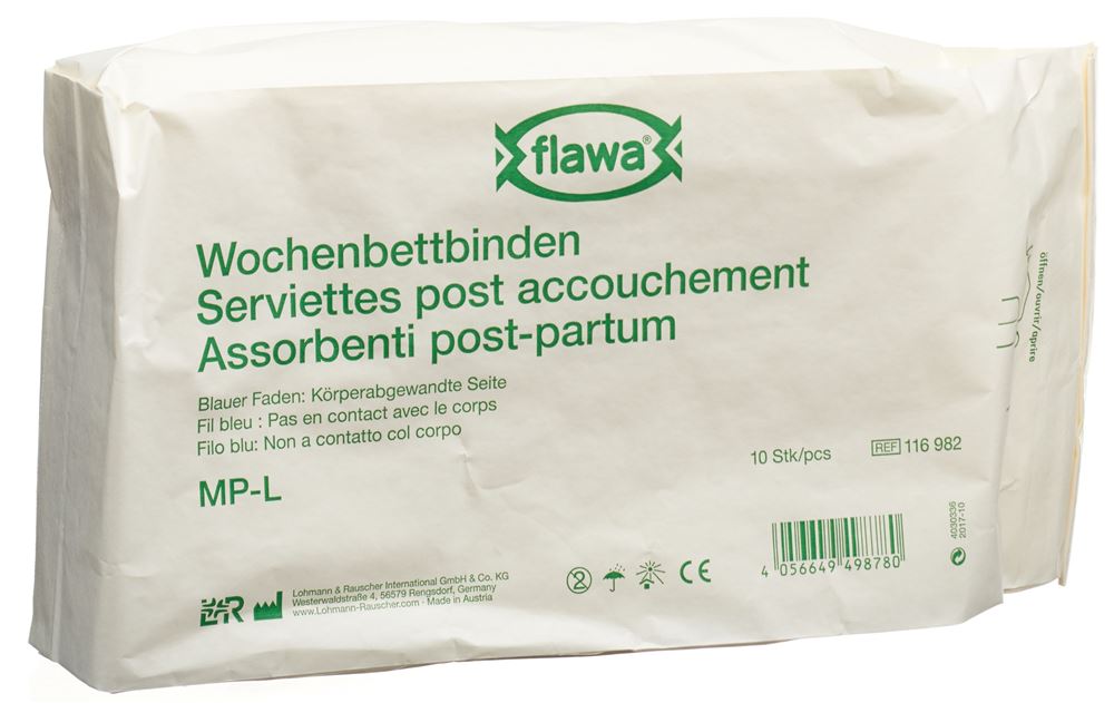Flawa Wochenbettbinden Mp-L Beutel 10 Stück