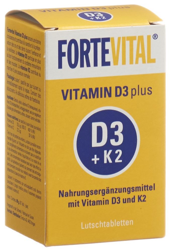 Fortevital Vitamin D3 plus Lutschtabl Ds 60 g