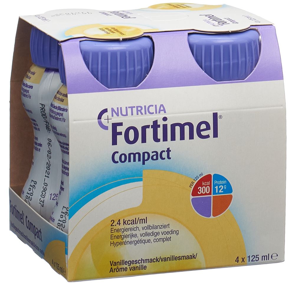Fortimel Compact 2.4 kcal Vanille 4 Fl 125 ml