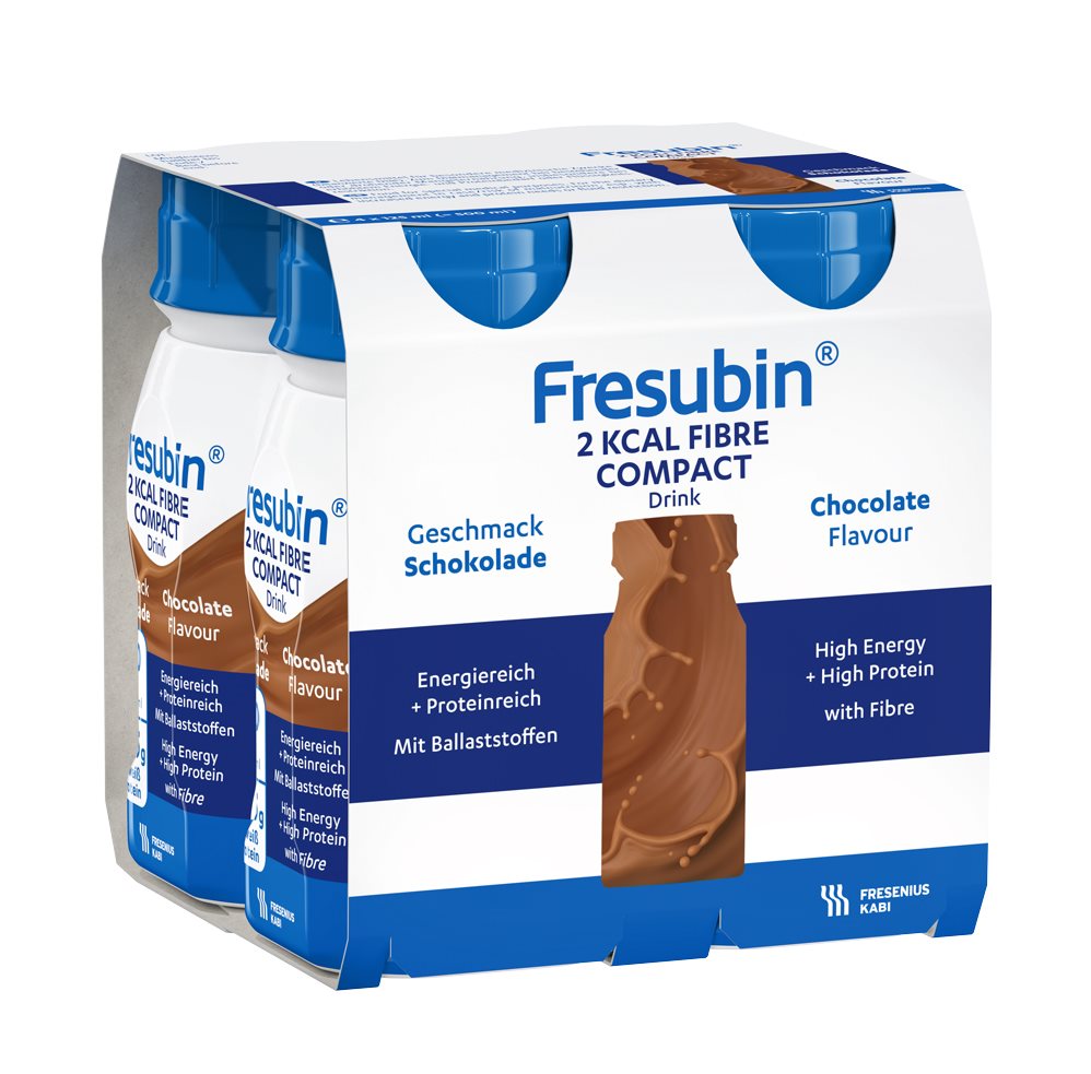 Fresubin 2 kcal Compact Fibre Drink Schokolade 4 Fl 125 ml
