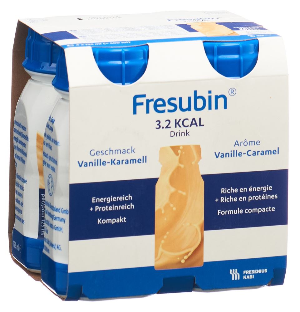 Fresubin 3.2 kcal Drink Vanille-Caramel 4 Fl 125 ml