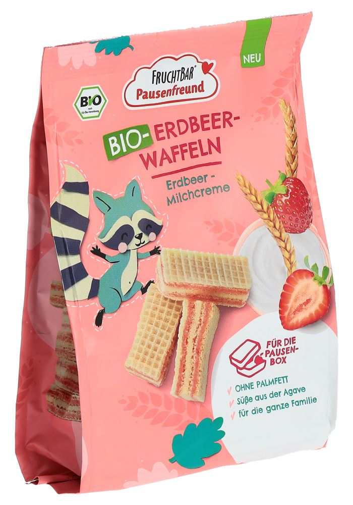 Fruchtbar Erdbeer-Waffeln Bio Erdbeere-Milchcreme Btl 100 g