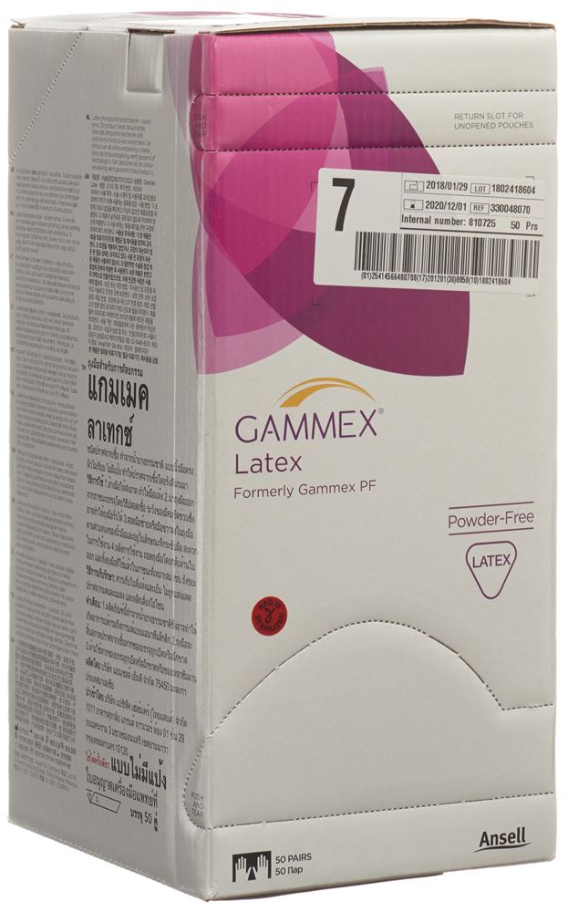 Gammex OP-Handschuhe Latex Gr7 steril puderfrei 50 Paar