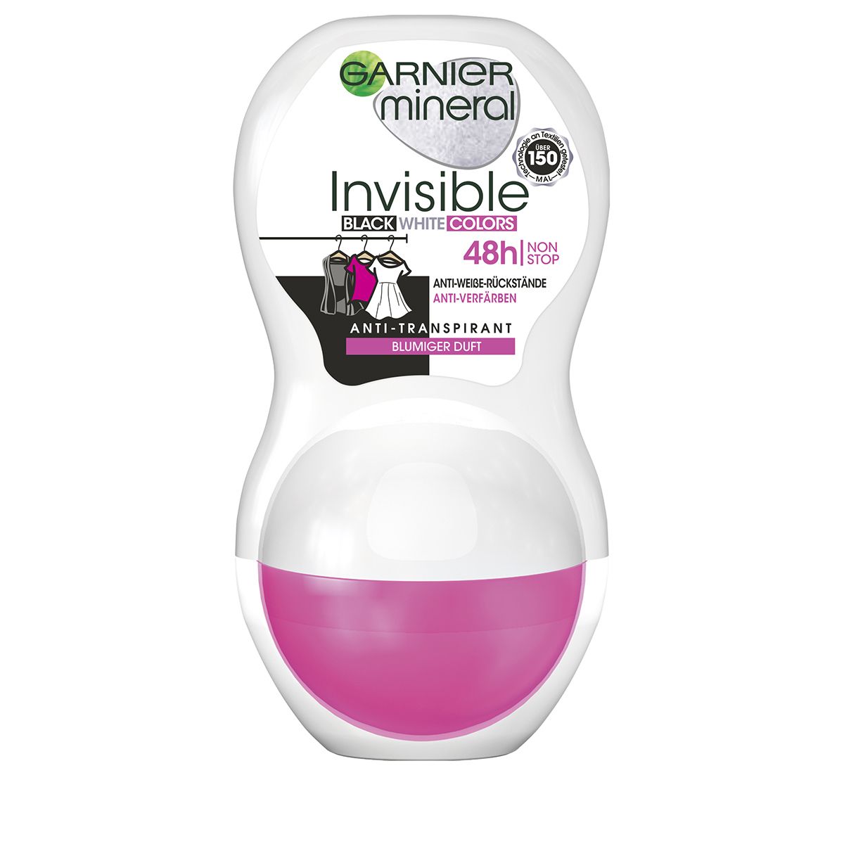 Garnier Mineral Deo Women Invisible Roll-on Black White Colors 50 ml