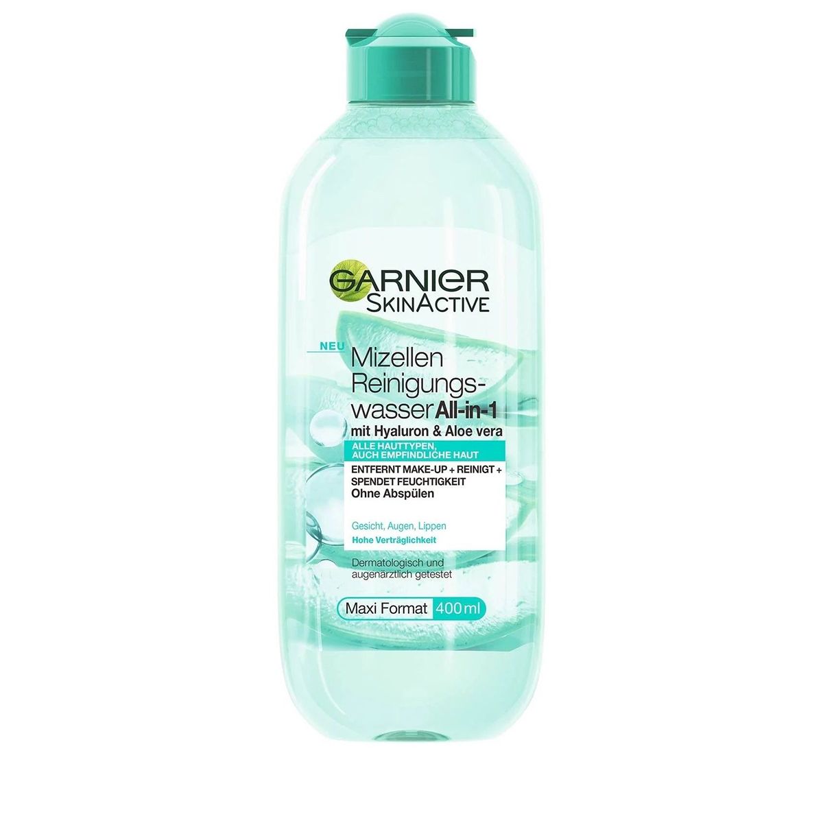 Garnier Skin Mizellen Reinigungswasser All-in-1 mit Hyaluron und Aloe Vera Fl 400 ml