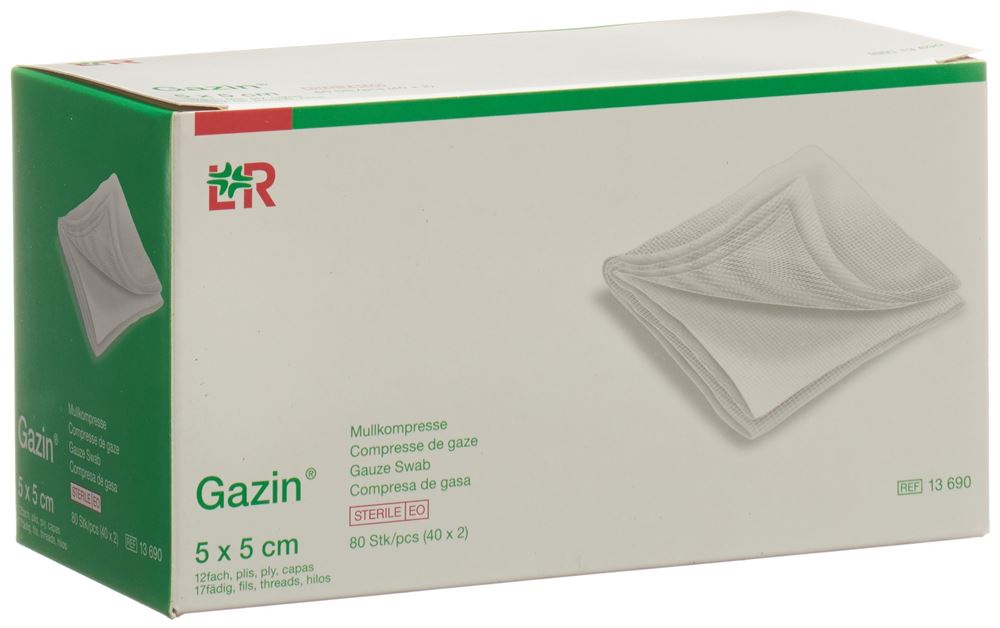 Gazin Mullkompressen 5x5cm 12fach steril 40 x 2 Stk