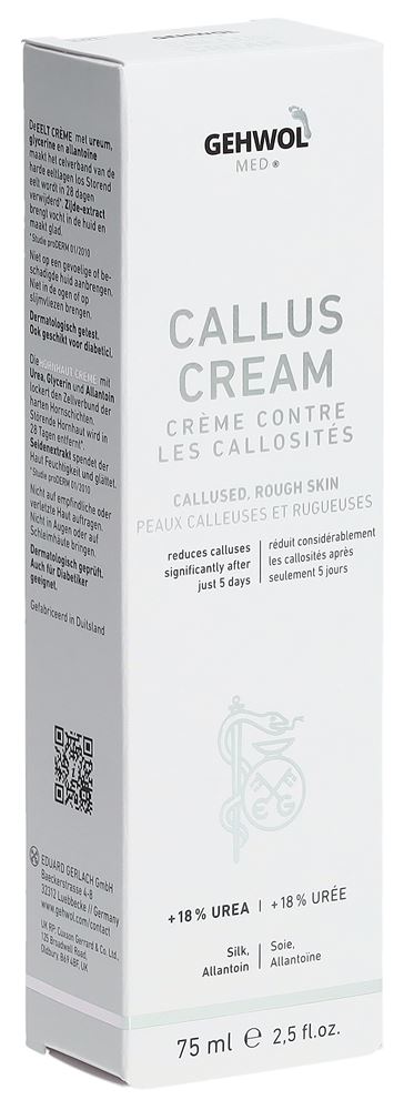 Gehwol MED Hornhaut Creme englisch / französisch / niederländisch / deutsch Tb 75 ml