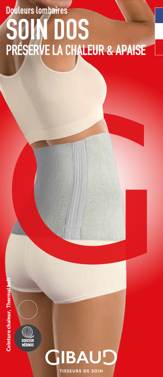 Gibaud Chaleur Nierenwärmer L 25cm anthrazit