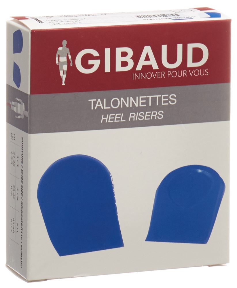 Gibaud Ferseneinlagen Gr2 39-42 Silikon blau 1 Paar