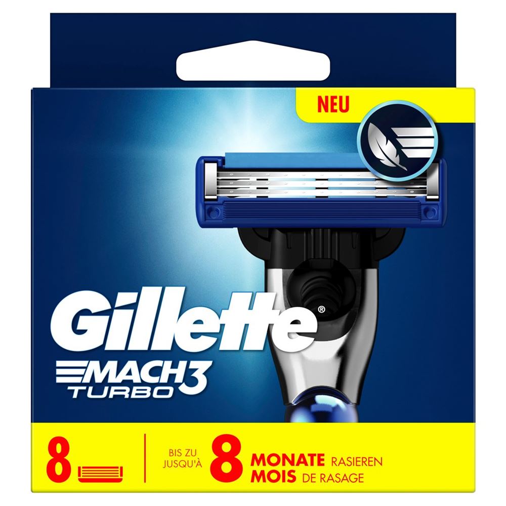 Gillette Mach3 Systemklingen Turbo 3D 8 Stk