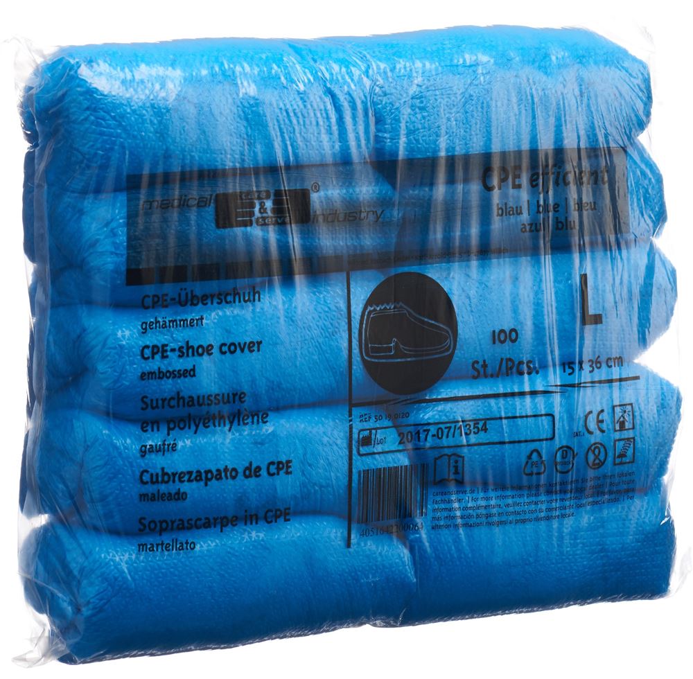 Gribi Überschuhe PVC-Frei blau 100 Stk