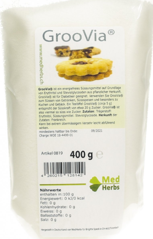 Groovia Stevia Pulver Ds 400 G