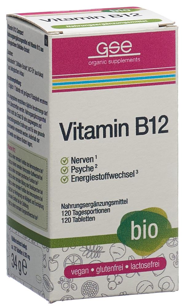 GSE Vitamin B12 Compact Tabl Bio Glas 120 Stk