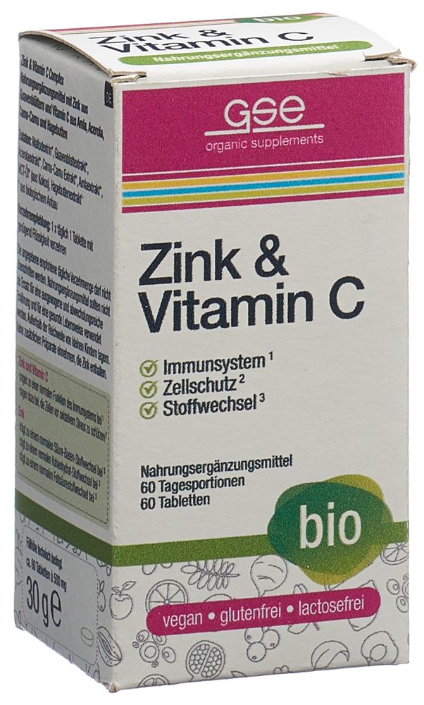 GSE Zink + Vitamin C Complex Tabl Bio Glas 60 Stk