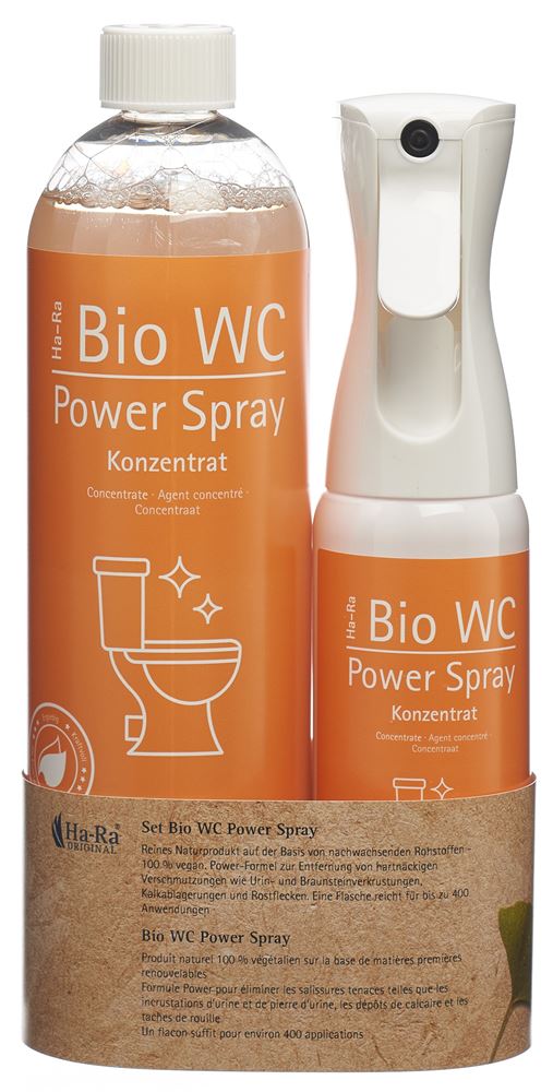 Ha-Ra Bio WC Power Spray Set Sprühflasche und Vorratsflasche