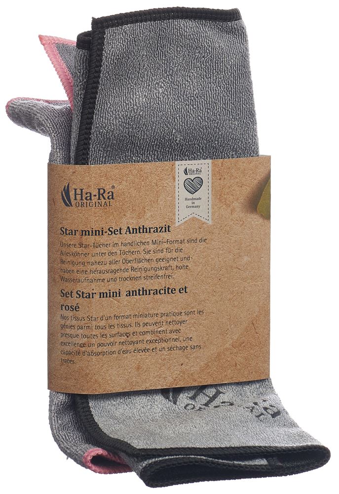 Ha-Ra Star-Tuch Mini Set anthrazit + rosa 2 Stk