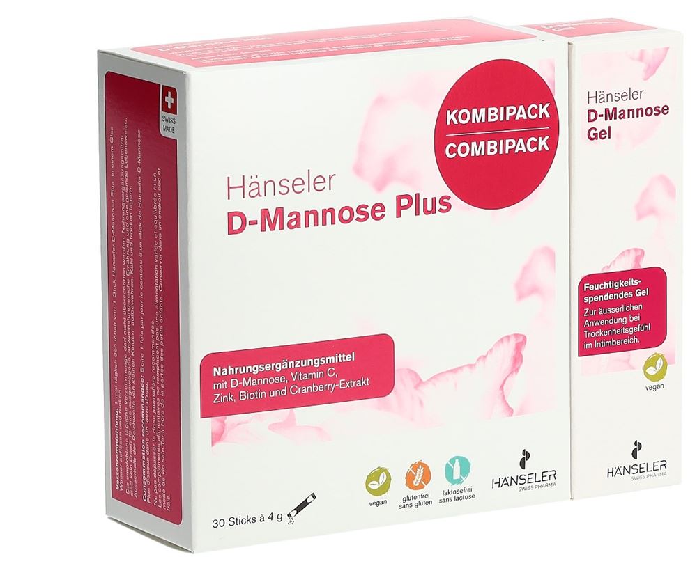Hänseler Kombi D-Mannose Plus + Gel 30 Sticks à 4g + 30ml