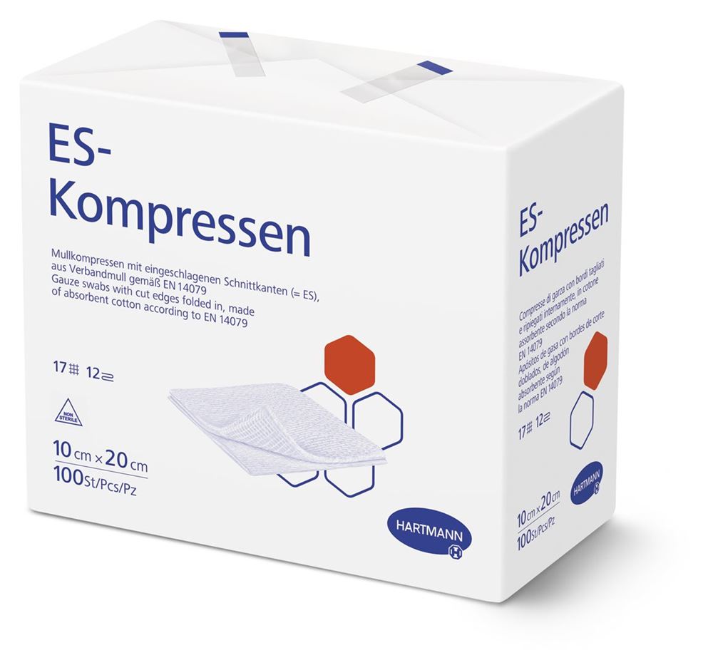 Hartmann ES-Kompresse 10x20cm 12-fach unsteril 100 Stk
