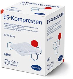 Hartmann ES-Kompresse Typ 17 7.5×7.5cm 12fach steril 20 x 5 Stk