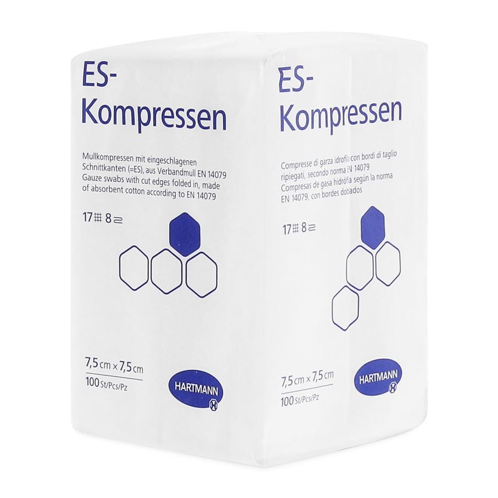 Hartmann ES-Kompressen 8fach 7.5×7.5cm 100 Stk