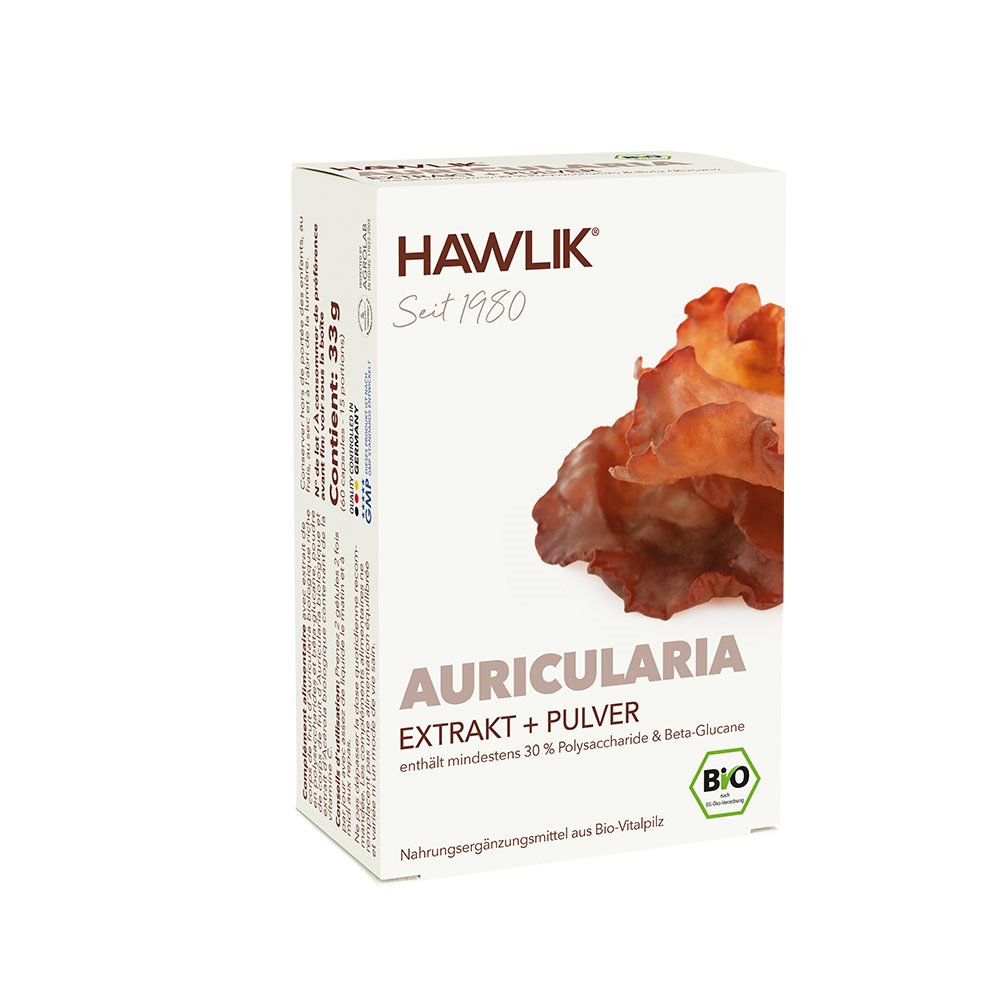 Hawlik Auricularia Extrakt + Pulver Kapseln 60 Stück