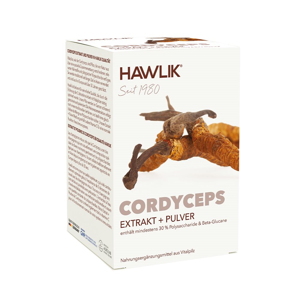 Hawlik Cordyceps Extrakt + Pulver Kapseln 120 Stück