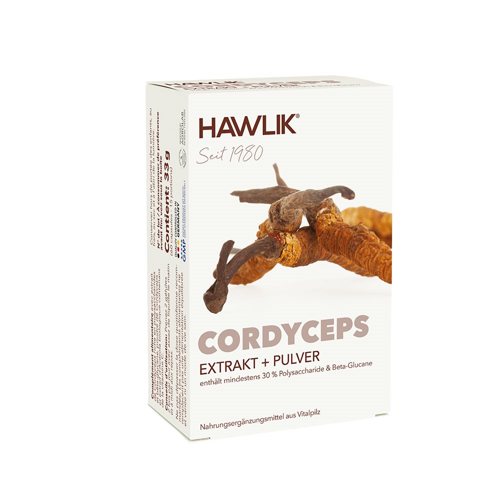 Hawlik Cordyceps Extrakt + Pulver Kapseln 60 Stück