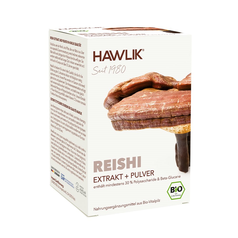 Hawlik Reishi Extrakt + Pulver Kapseln 120 Stück