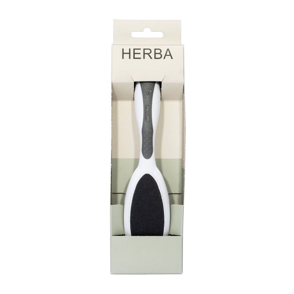 Herba Doppelfussfeile grob und fein Softtouch grau