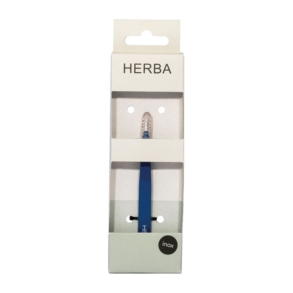 Herba Pinzette spitz Inox blau
