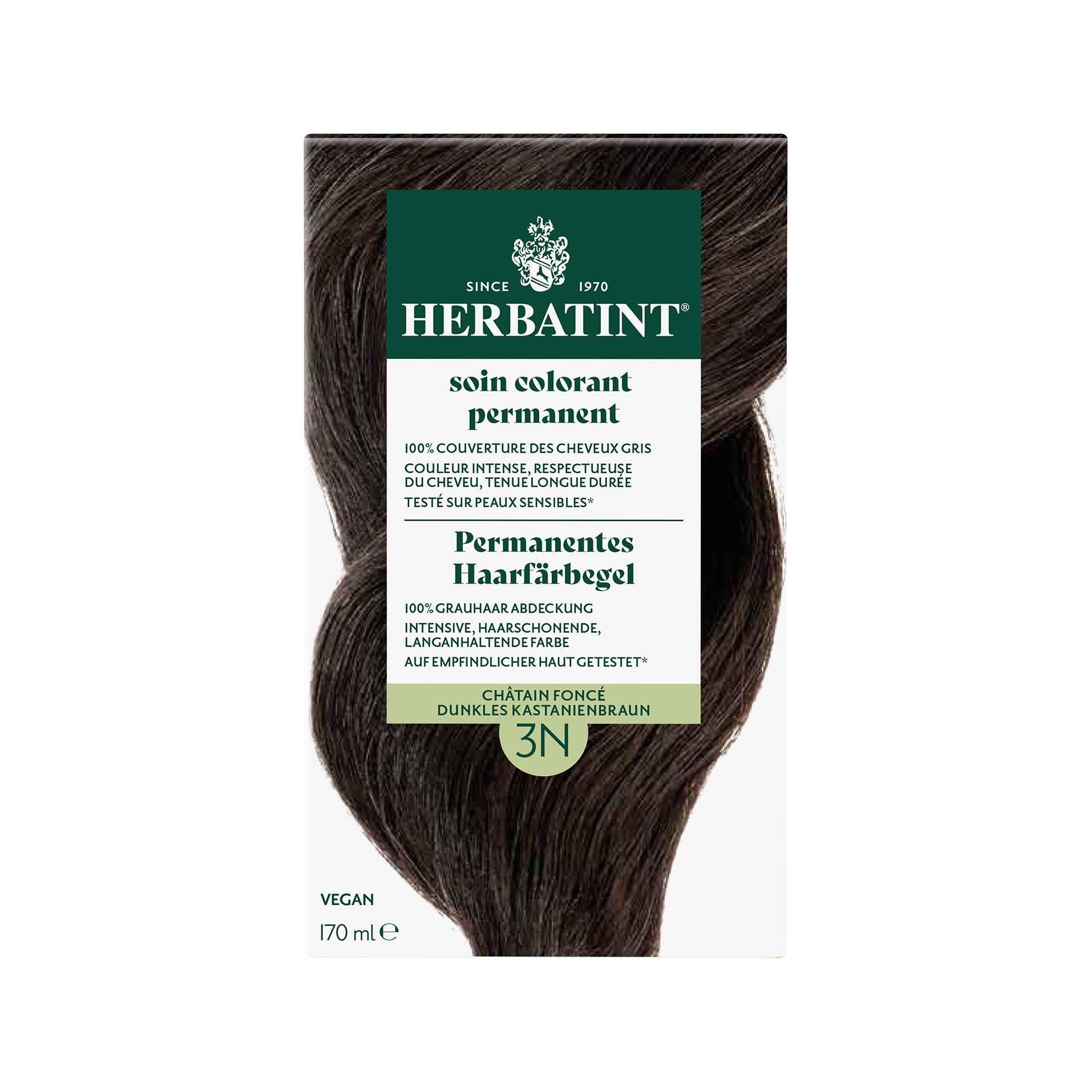 Herbatint Haarfärbegel 3N Dunkles Kastanienbraun Fl 170 ml