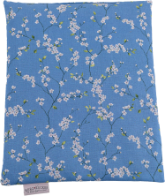 Herzzucker Traubenkernkissen 26x21cm Blümchen blau