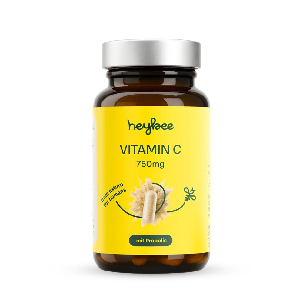 heybee Vitamin C 750mg + Propolis Kaps Ds 60 Stk