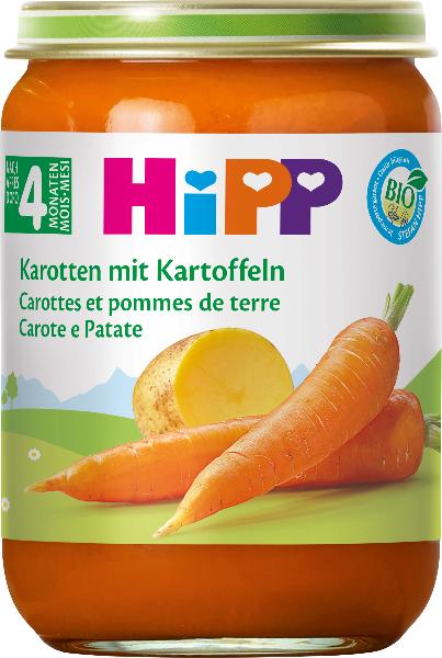 HiPP Bio Früh Karotten mit Kartoffeln Glas 190 g
