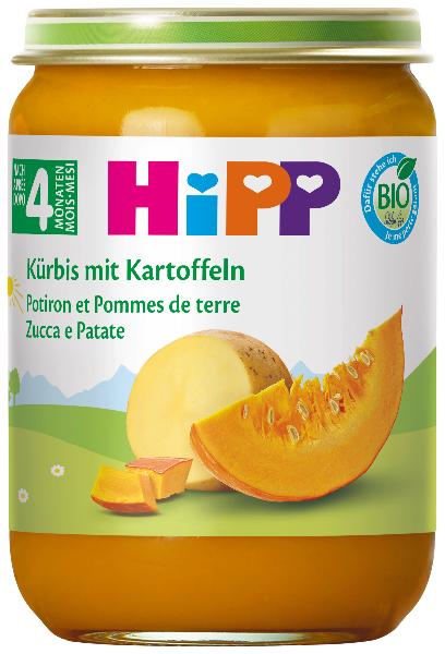 HiPP Bio Kürbis mit Kartoffeln Glas 190 g