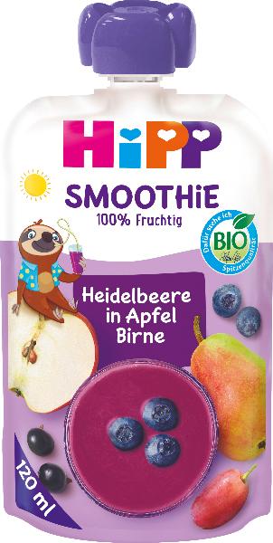 HiPP Bio Smoothie Heidelbeere in Apfel Birne Btl 120 ml