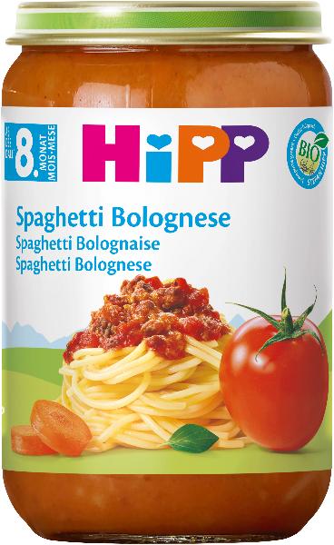 HiPP Bio Spaghetti Bolognese Glas 220 g