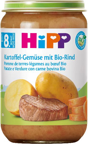 HiPP Kartoffel-Gemüse mit Bio-Rind Glas 220 g