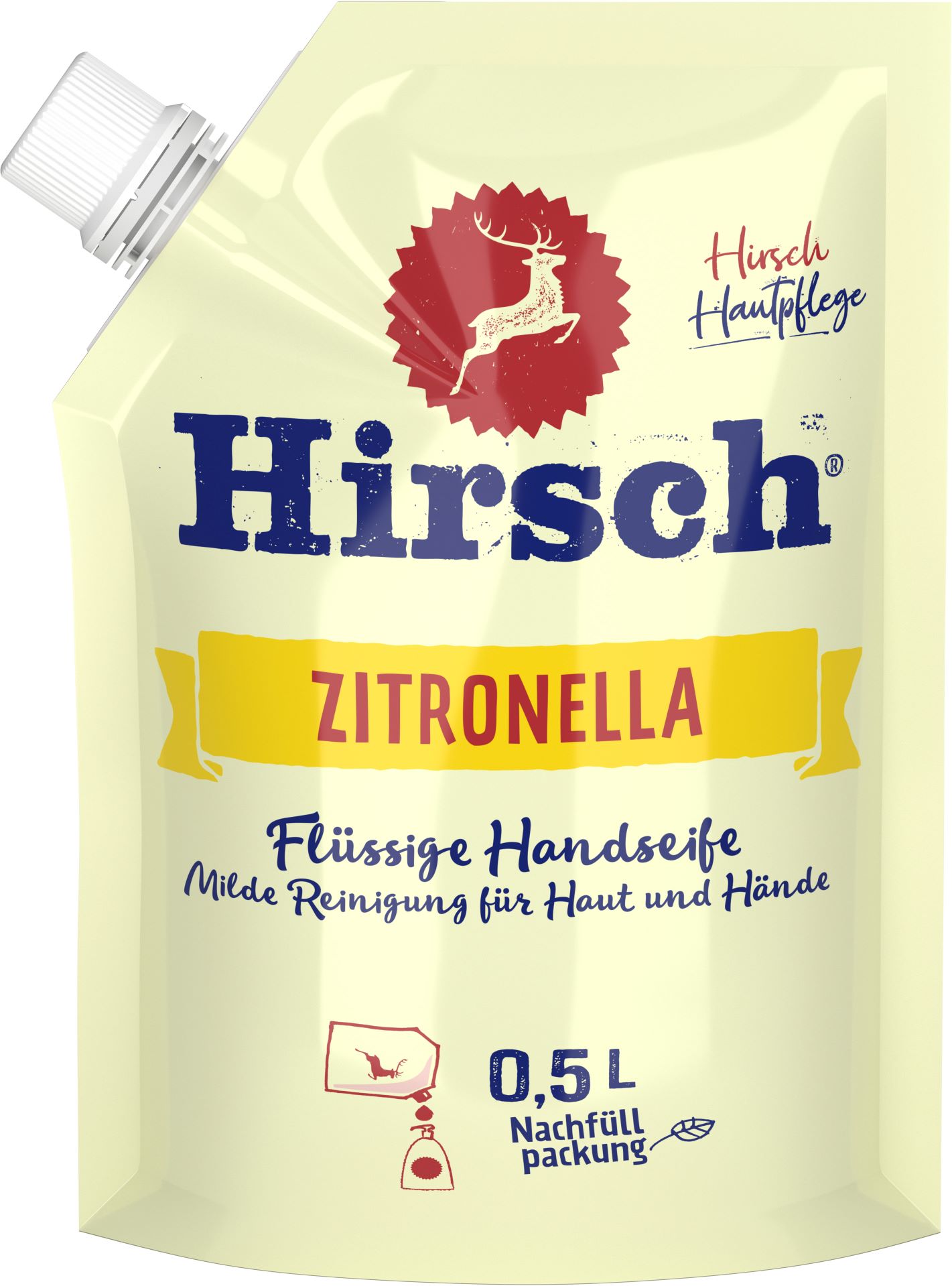 Hirsch Zitronella Flüssigseife refill Btl 500 ml