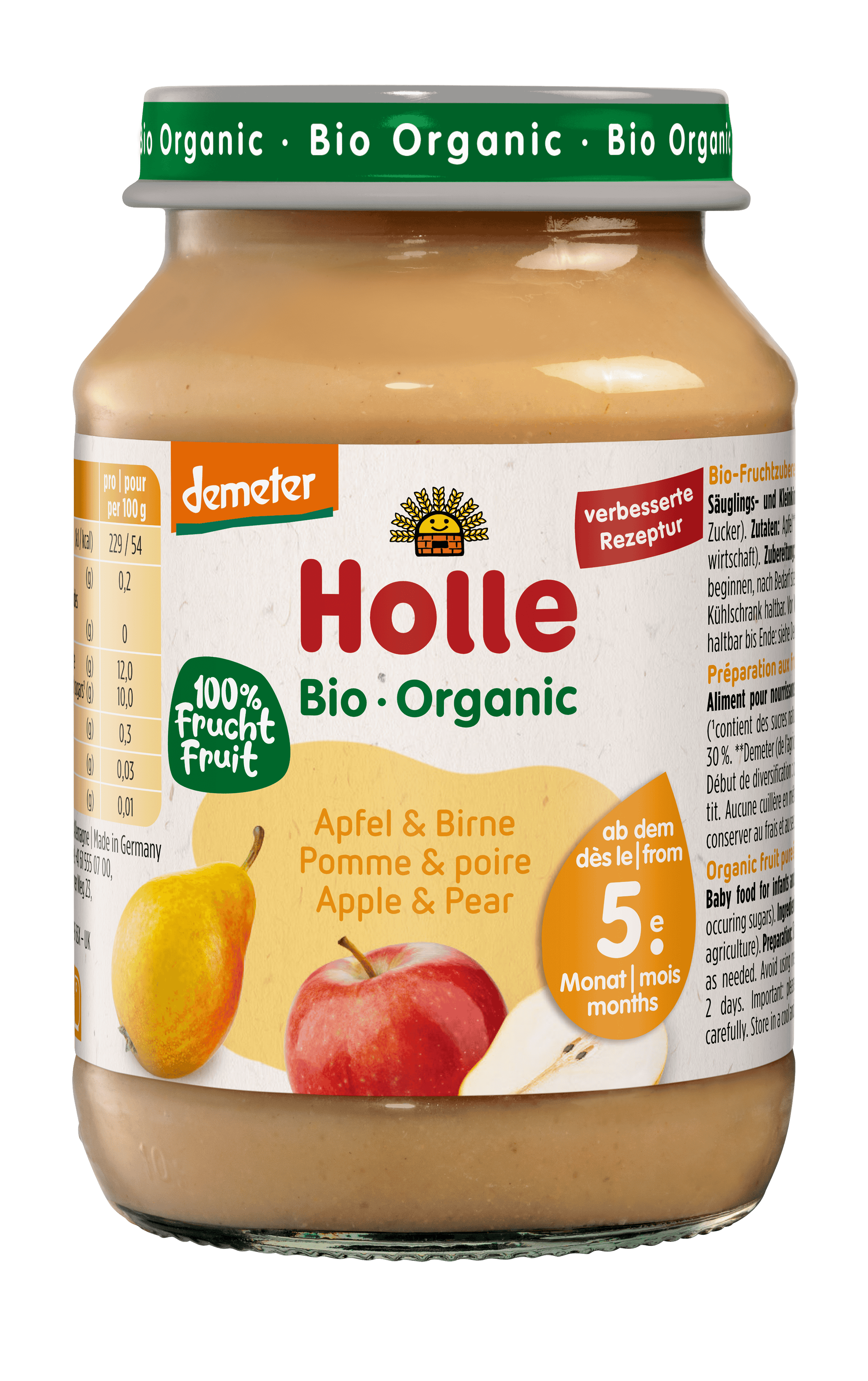 Holle Apfel und Birne Glas 190 g
