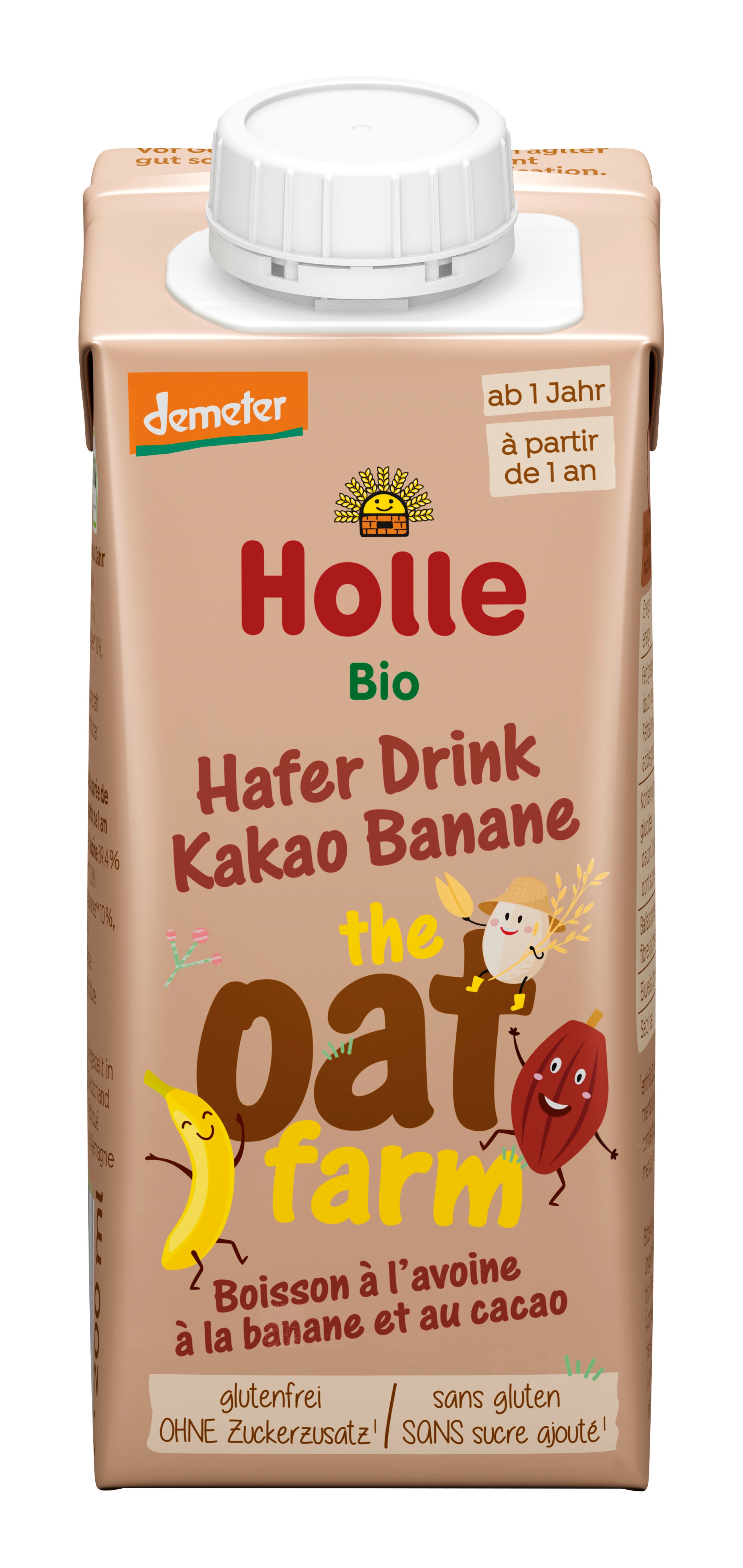 Holle Bio-Haferdrink Kakao Banane Tetra 200 ml