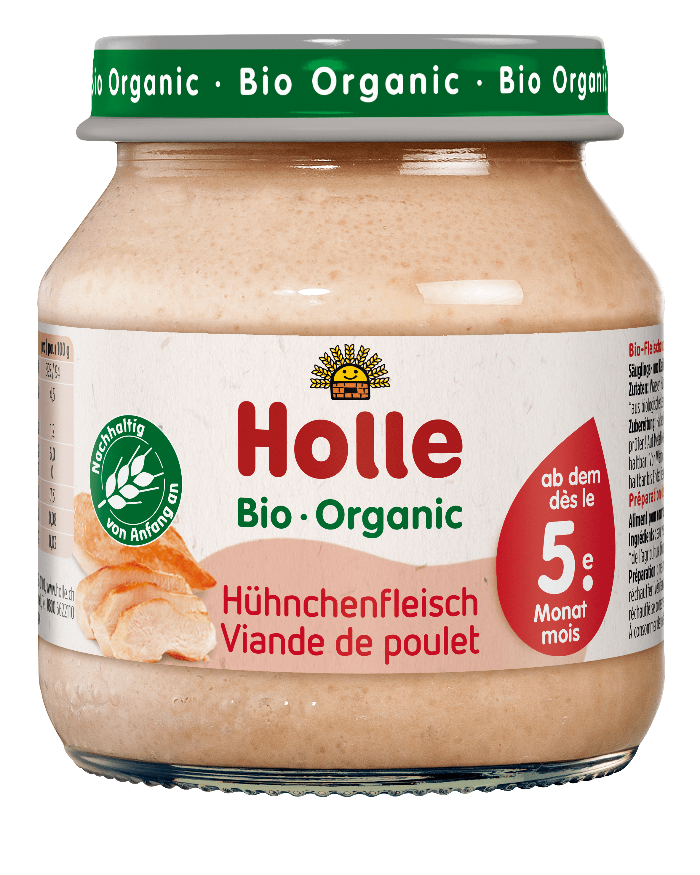 Holle Hühnchenfleisch demeter Bio 125 g