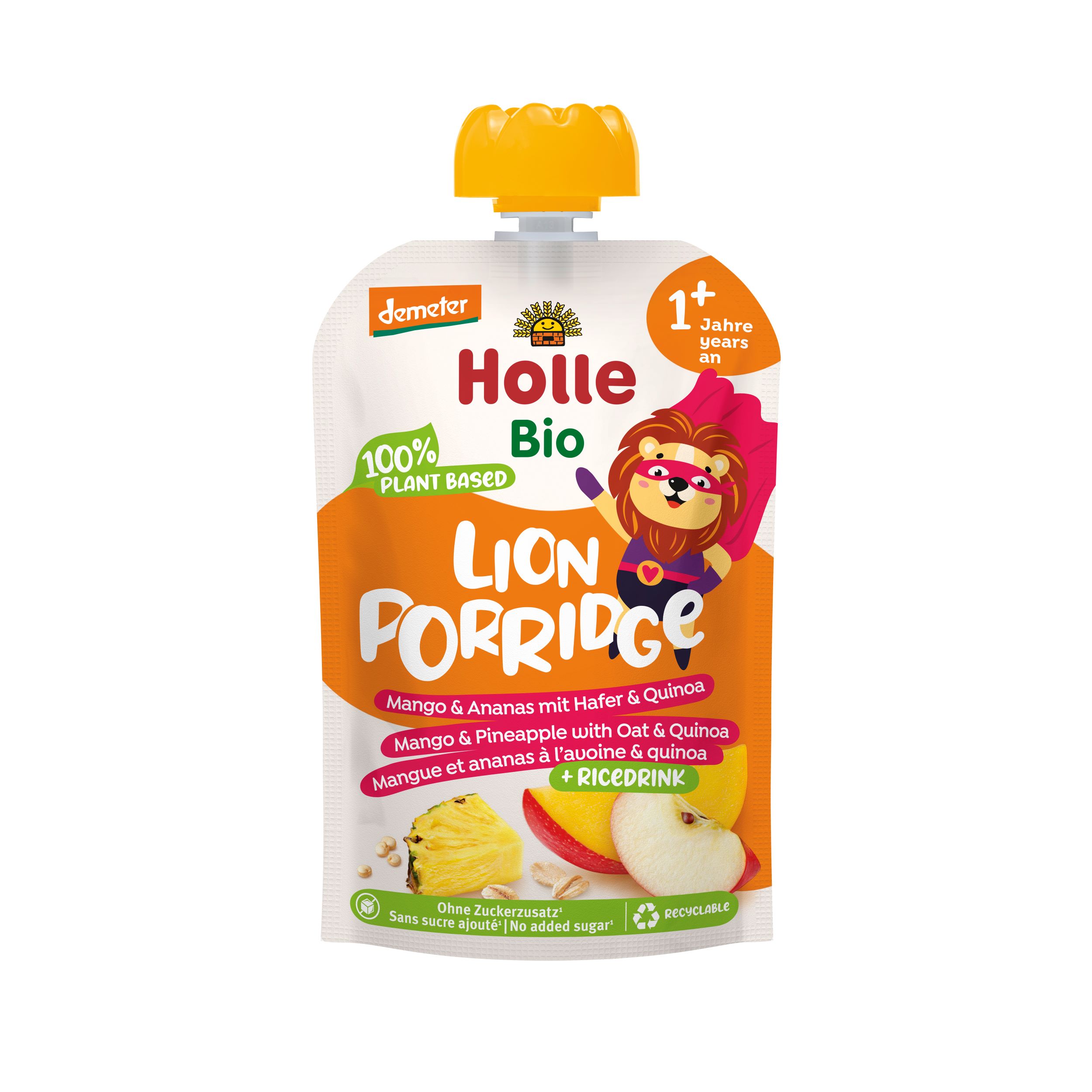 Holle Lion Porridge Mango Ananas Hafer Quinoa Btl 110 g