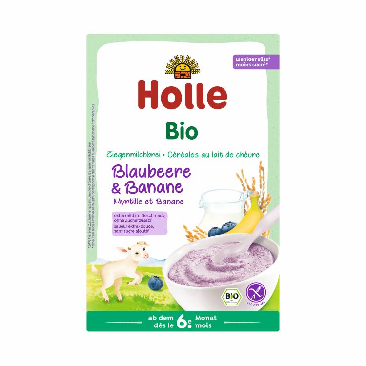 Holle Milchbrei aus Ziegenmilch Blaubeere und Banane Bio 200 g