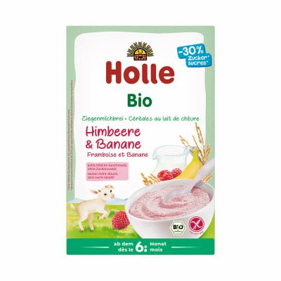 Holle Milchbrei aus Ziegenmilch Himbeere und Banane Bio 200 g