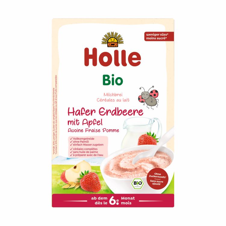 Holle Milchbrei Hafer Apfel Erdbeere Bio 250 g