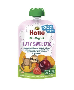 Holle Pouchy Lazy Sweetato Süsskartoffel Pflaume Kürbis Erdbeere und Hafer 100 g