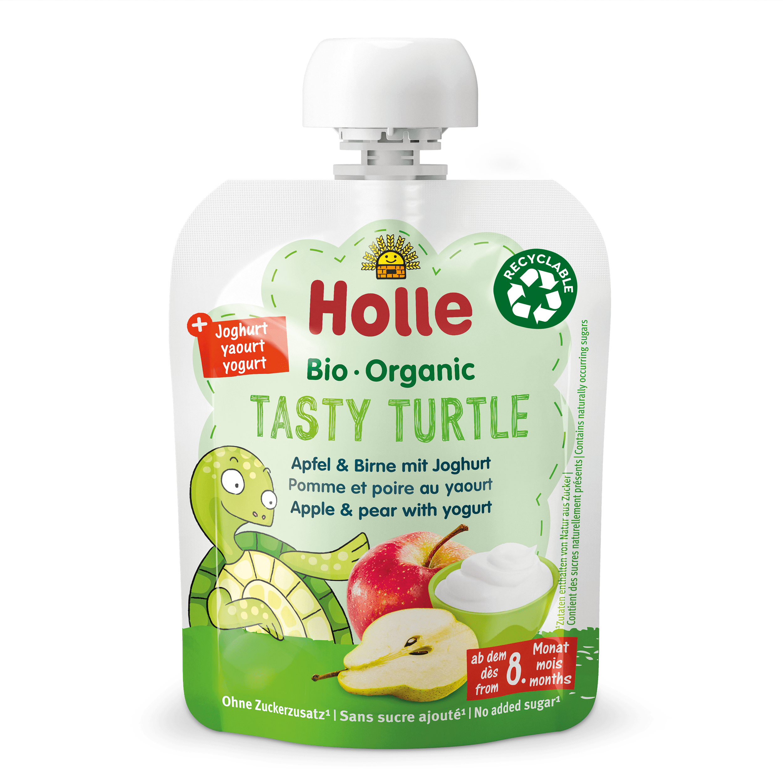 Holle Tasty Turtle Apfel & Birne mit Joghurt Btl 85 g